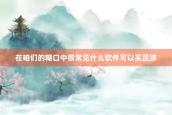 在咱们的糊口中很常见什么软件可以买足球