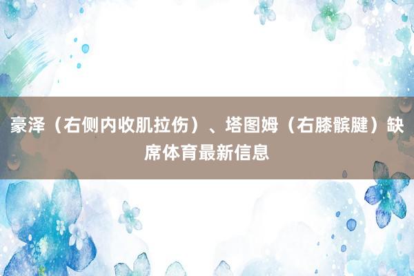 豪泽（右侧内收肌拉伤）、塔图姆（右膝髌腱）缺席体育最新信息