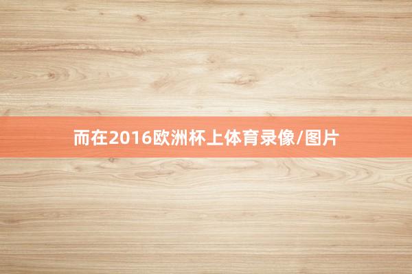 而在2016欧洲杯上体育录像/图片